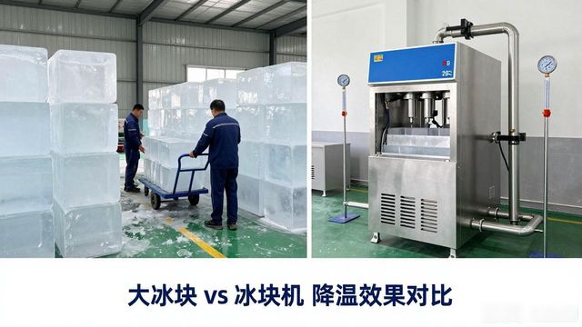 大冰块和冰块机哪个更划算_温江车间防暑降温大冰块_车间大冰块降温效果怎么样